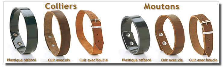 Collares para Vacas y Ovejas, cuero y Goma Lona, con hebilla o tornillo  - Cencerros Apezetxea